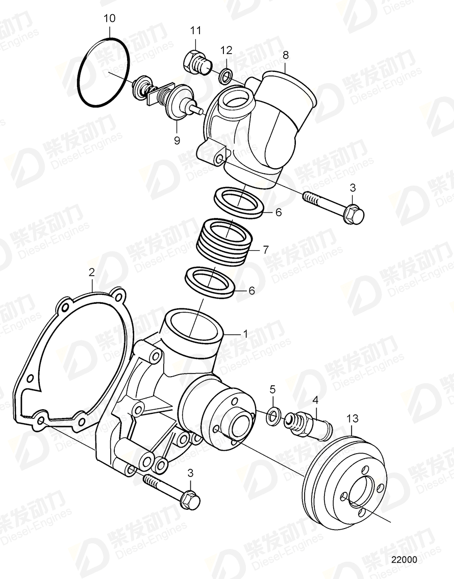 volvo penta Bleeder screw 20405519 Drawing volvo penta Bleeder screw 20405519 Drawing
